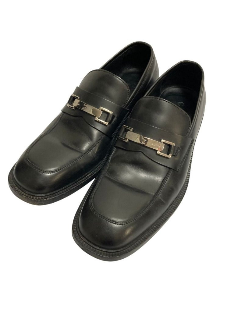 Gucci Horsebit Leather Loafers Business Shoes 42 1 Black